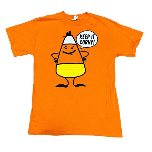 Keep it Corny Candy Corn HalloweenT-shirt Adult Unisex Medium - Picture 1 of 4